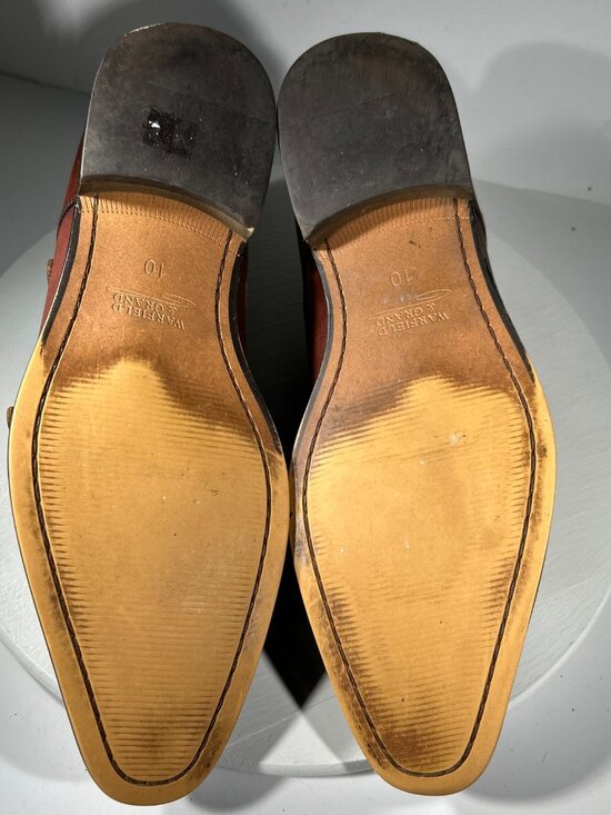 Warfield Grand Double Monk Strap Mens Leather Dress Shoes Merrick Size 10 Brown main image 5